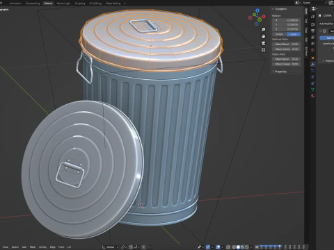 Tong sampah Model 3D