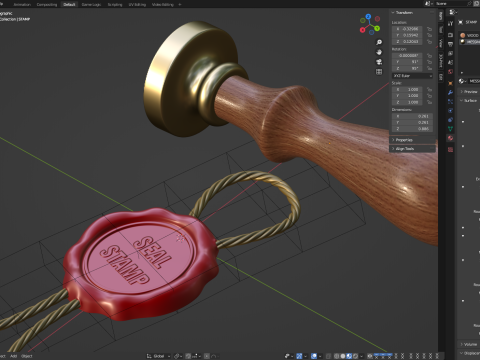Seal Stamp 3D Model
