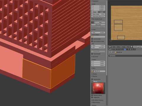 Hollow Clay Blocks and Wooden Pallet 3D Model