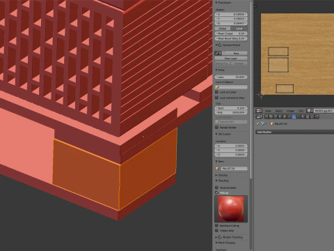 Hollow Clay Blocks and Wooden Pallet 3D Model