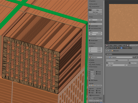 Hollow Clay Blocks and Wooden Pallet 3D Model