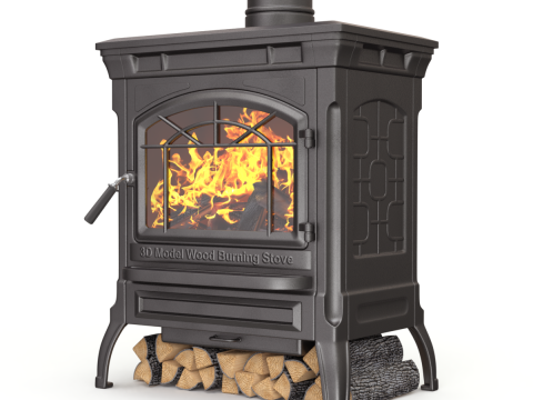 Wood Burning Stove 3D Model