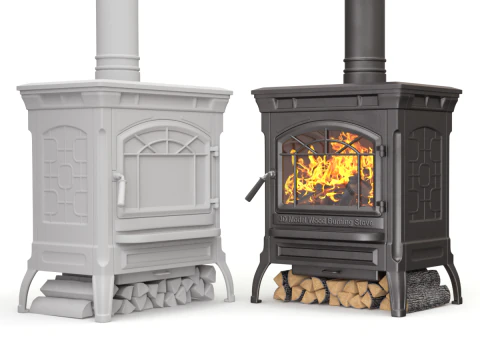 Wood Burning Stove 3D Model