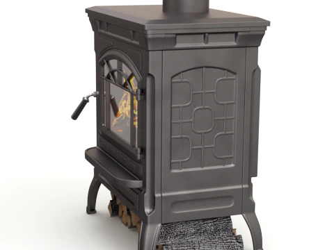 Wood Burning Stove 3D Model