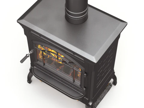 Wood Burning Stove 3D Model