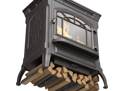 Wood Burning Stove 3D मॉडल