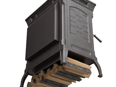 Wood Burning Stove 3D Model