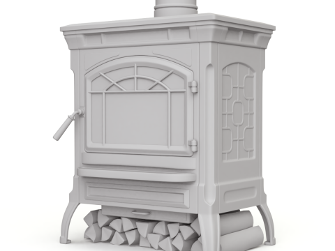 Wood Burning Stove 3D मॉडल