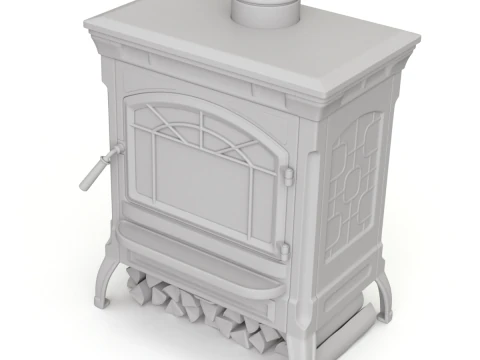 Wood Burning Stove 3D Model