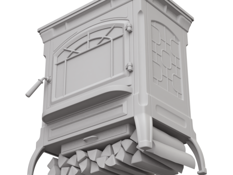Wood Burning Stove 3D मॉडल