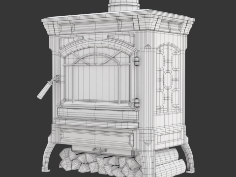 Wood Burning Stove 3D मॉडल