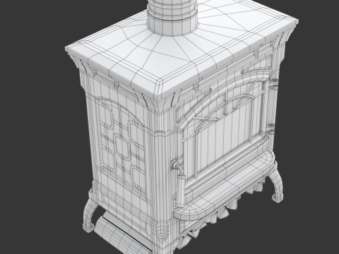 Wood Burning Stove 3D मॉडल
