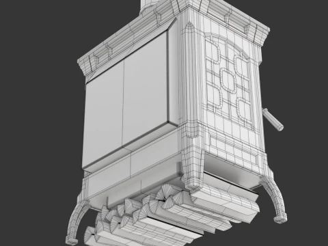 Wood Burning Stove 3D Model