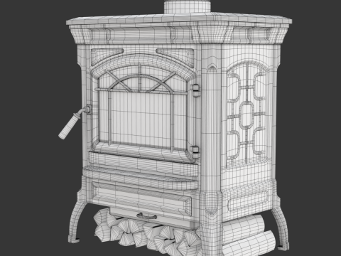 Wood Burning Stove 3D मॉडल