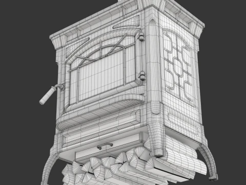 Wood Burning Stove 3D Model