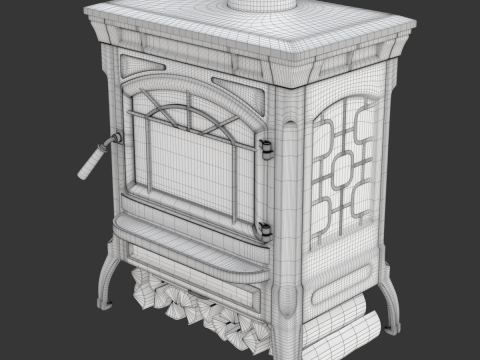 Wood Burning Stove 3D मॉडल