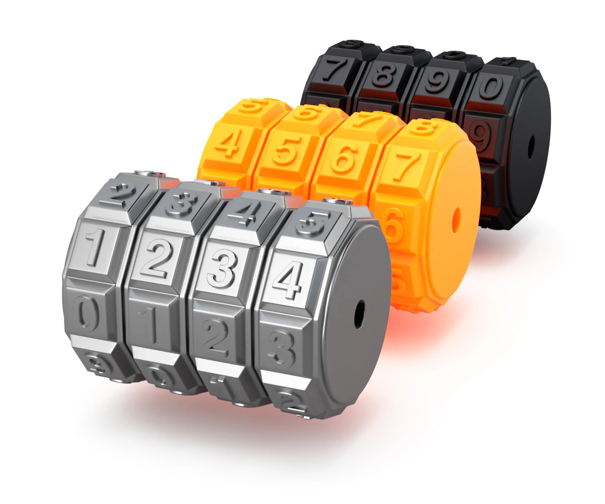 Combination Code Mechanism 3D Model .c4d .max .obj .3ds .fbx .stl .blend