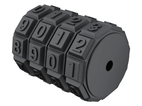 Combination Code Mechanism 3D Model