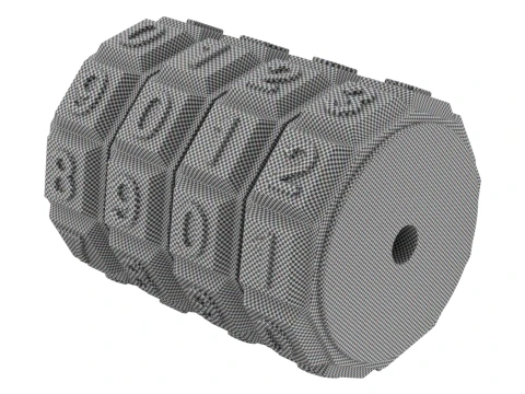 Combination Code Mechanism 3D Model