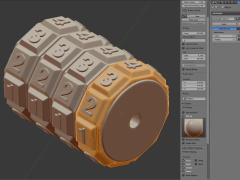 Combination Code Mechanism 3D Model
