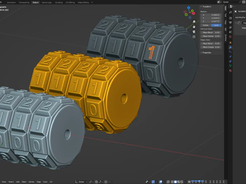 Combination Code Mechanism 3D Model