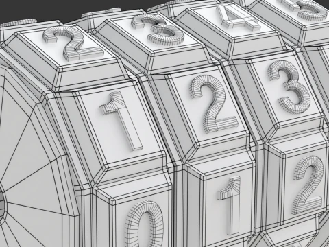 Combination Code Mechanism 3D Model