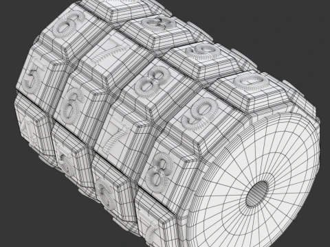 Combination Code Mechanism 3D Model