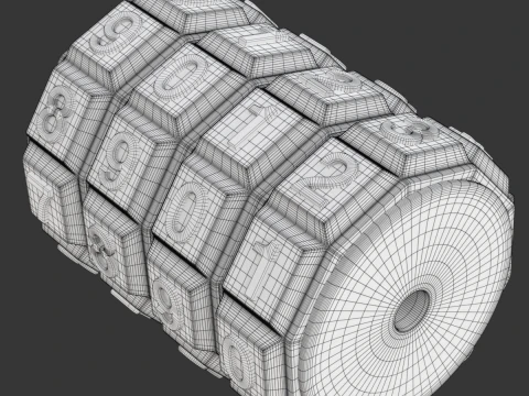 Combination Code Mechanism 3D Model