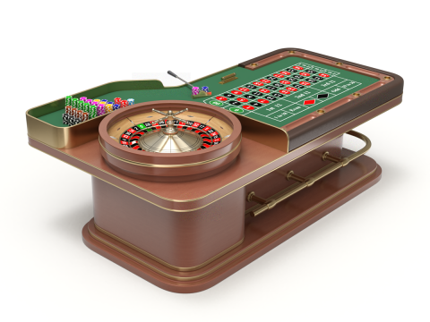 American and European Roulette Table Modelo 3D