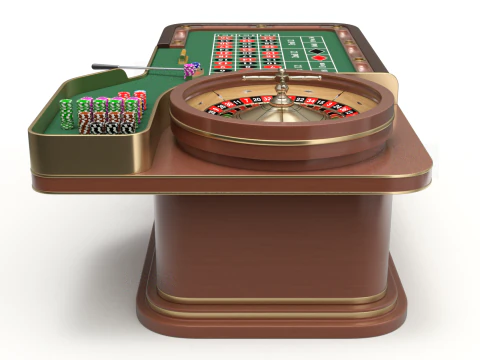 American and European Roulette Table 3D Model