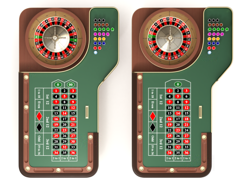American and European Roulette Table Modelo 3D