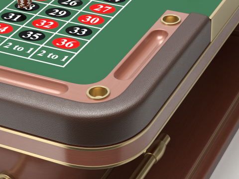 American and European Roulette Table Modelo 3D