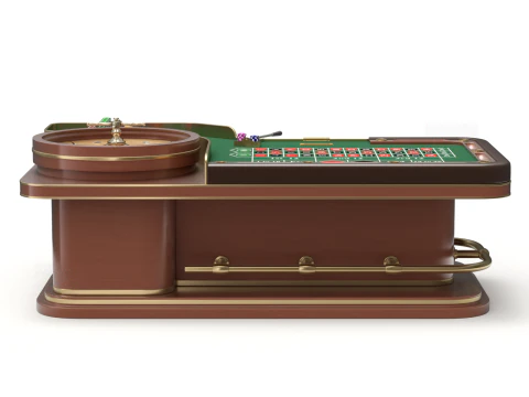 American and European Roulette Table 3D Model