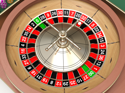 American and European Roulette Table Modelo 3D