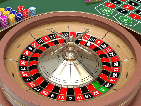 American and European Roulette Table Modelo 3D