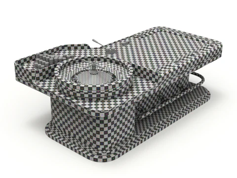 American and European Roulette Table 3D Model