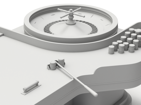 American and European Roulette Table Modelo 3D