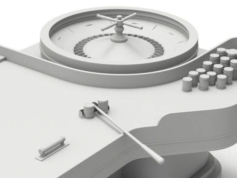 American and European Roulette Table 3D Model