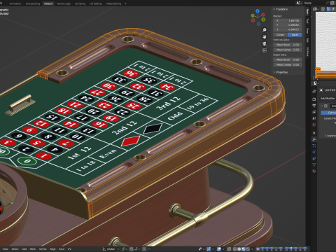 American and European Roulette Table Modelo 3D