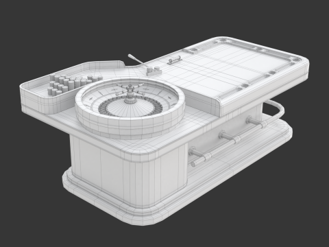American and European Roulette Table Modelo 3D