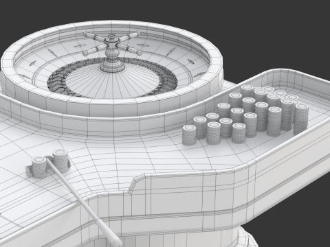 American and European Roulette Table Modelo 3D