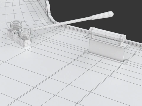 American and European Roulette Table 3D Model