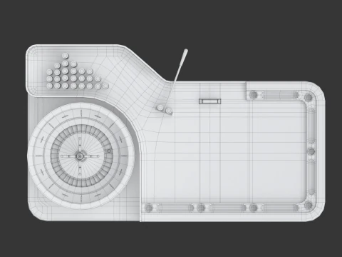 American and European Roulette Table 3D Model