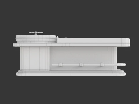 American and European Roulette Table 3D Model