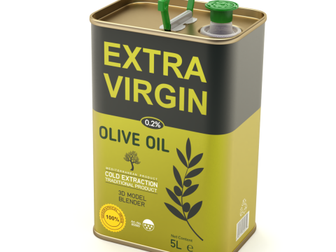 Olive Oil Can 5L 3D Model