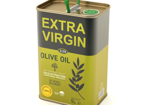 Olive Oil Can 5L 3D 模型