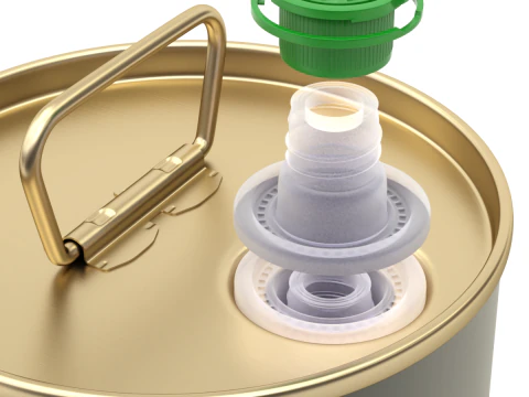 Olive Oil Can 5L round 3D Model