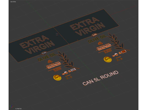 Olive Oil Can 5L round 3D Model