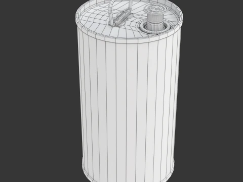 Olive Oil Can 5L round 3D Model
