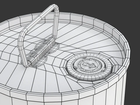 Olive Oil Can 5L round 3D Model